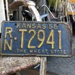 画像1: 50s Vintage License Plates RN T2941 (B530)  (1)