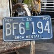 画像1: 80s Vintage License Plates BF 6 194 (B496)  (1)