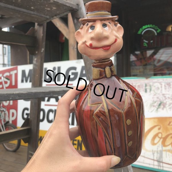 画像10: Vintage Hobo Drunken Man Decanter Bottle (B492) (10)