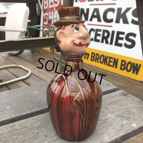 画像2: Vintage Hobo Drunken Man Decanter Bottle (B492) (2)