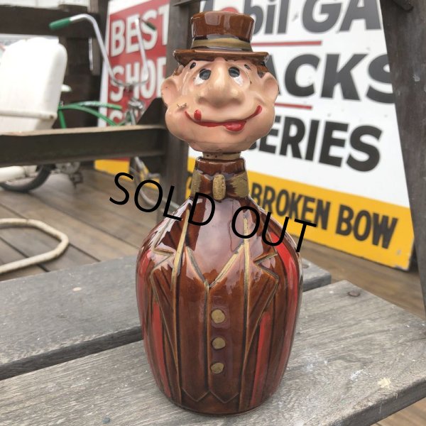 画像1: Vintage Hobo Drunken Man Decanter Bottle (B492) (1)