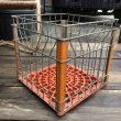 画像2: Vintage Wire Metal Milk Crate HOME JUICE MP72 (B520)  (2)