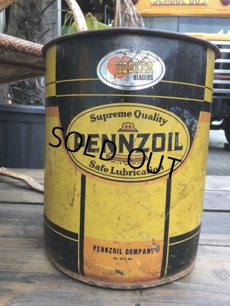 画像1: Vintage  Pennzoil Motor Gas Oil 5 Gallon Can (B517)   (1)