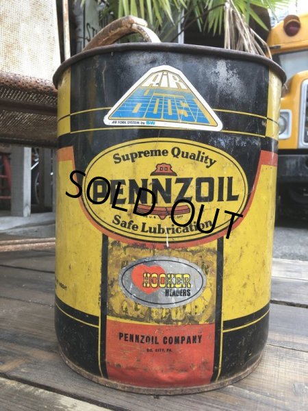画像4: Vintage  Pennzoil Motor Gas Oil 5 Gallon Can (B517)   (4)