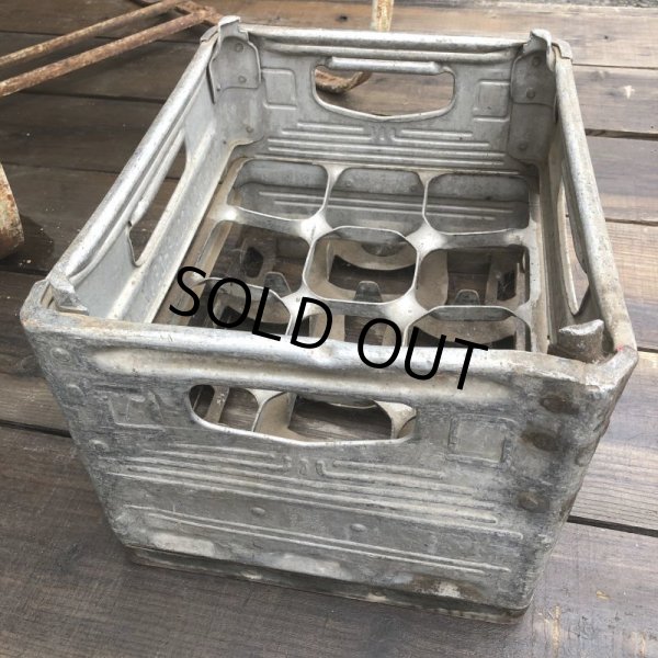 画像2: Vintage Metal Milk Crate (B515)  (2)