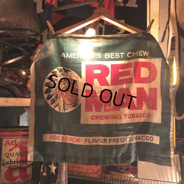 画像15: Vintage Red Man Chewing Tobacco Cloth Banner Sign (B522)  (15)