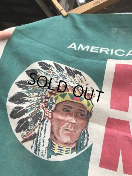 画像5: Vintage Red Man Chewing Tobacco Cloth Banner Sign (B522)  (5)