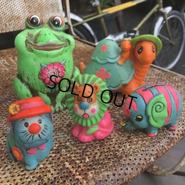 画像8: Vintage Hippie Psychedelic Ceramic Bank Frog (B543) (8)