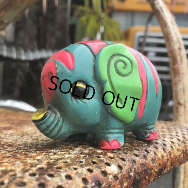 画像5: Vintage Hippie Psychedelic Ceramic Bank Elephant (B539) (5)