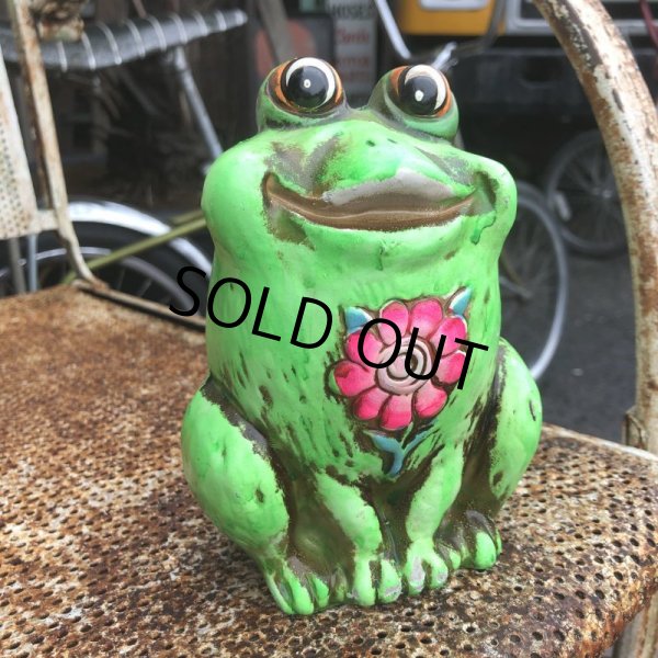 画像2: Vintage Hippie Psychedelic Ceramic Bank Frog (B543) (2)