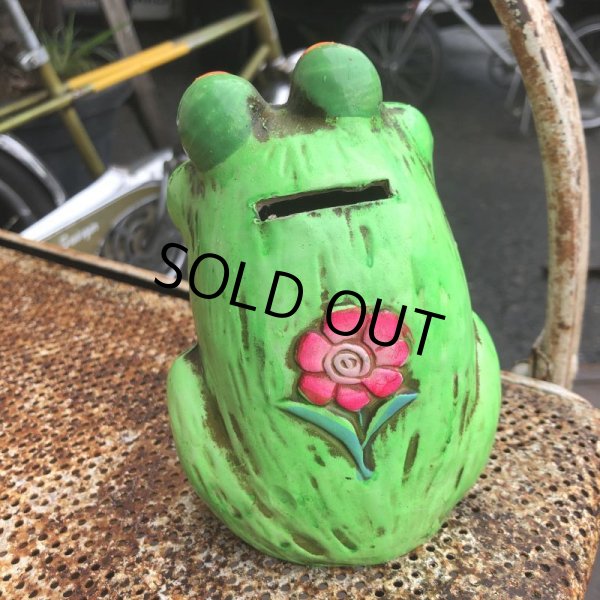 画像4: Vintage Hippie Psychedelic Ceramic Bank Frog (B543) (4)