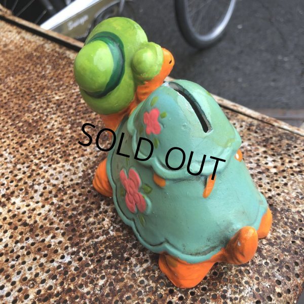 画像6: Vintage Hippie Psychedelic Ceramic Bank Turtle (B542) (6)