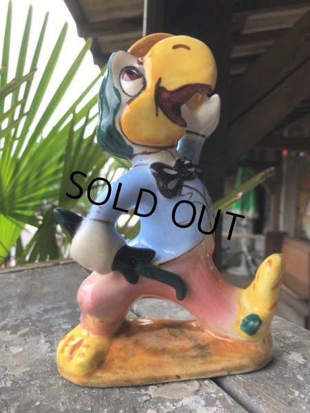 画像1: 40s Vintage Disney AMERICAN POTTERY Jose Carioca Ceramic Figure (B545) (1)