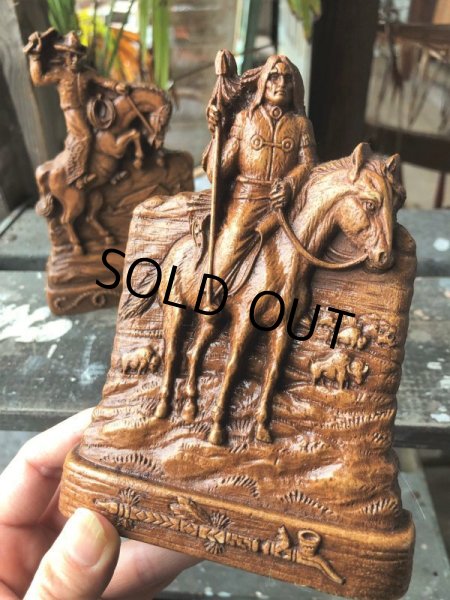 画像9: Vintage Western Cowboy & Indian Bookends (B548) (9)