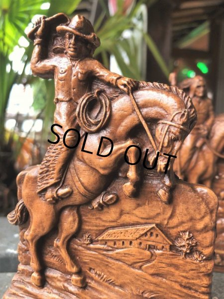 画像8: Vintage Western Cowboy & Indian Bookends (B548) (8)