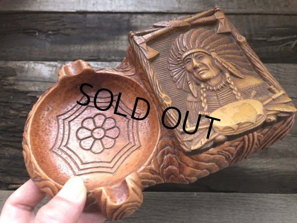 画像11: 40s Vintage Western Indian Cigarette Box & Ashtray (B549) (11)