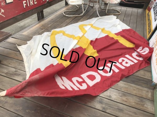画像16: 70s Vintage Original McDonald's Flag Banner Sign (B565)  (16)