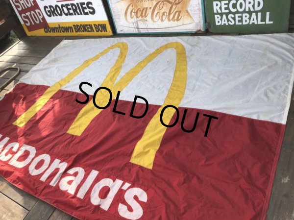画像6: 70s Vintage Original McDonald's Flag Banner Sign (B565)  (6)