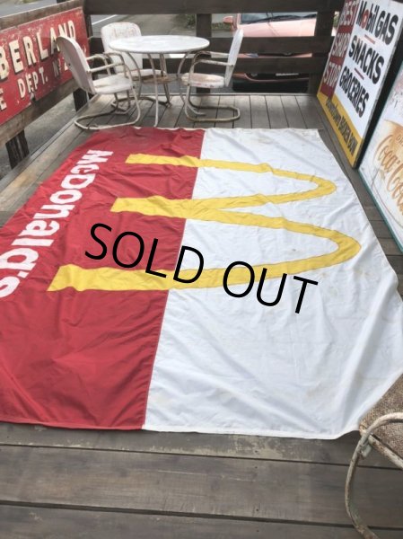 画像7: 70s Vintage Original McDonald's Flag Banner Sign (B565)  (7)