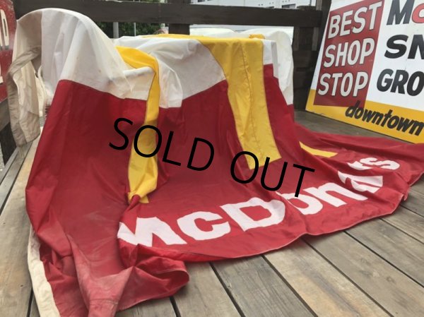 画像11: 70s Vintage Original McDonald's Flag Banner Sign (B565)  (11)