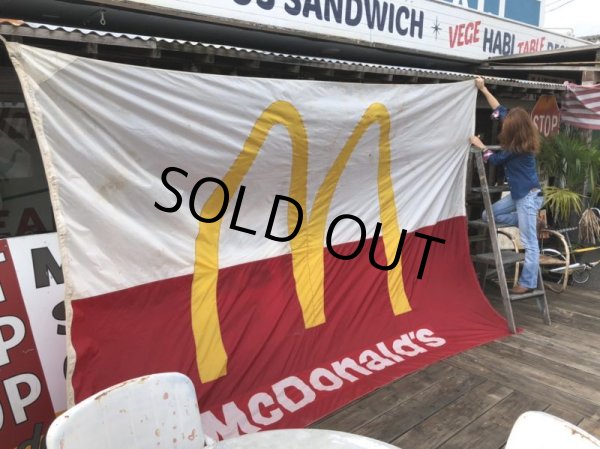 画像2: 70s Vintage Original McDonald's Flag Banner Sign (B565)  (2)