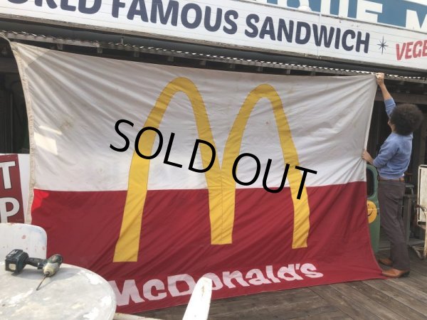 画像18: 70s Vintage Original McDonald's Flag Banner Sign (B565)  (18)