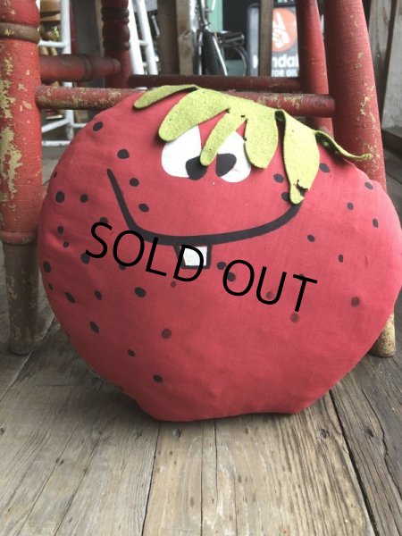 画像2: Vintage Funny Face Cloth Doll Freckle Face Strawberry (B574) (2)