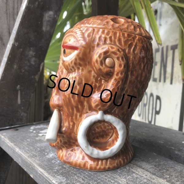 画像4: 60s Vintage Bali Hai Restaurant Headhunter Tiki Mug (B619) (4)