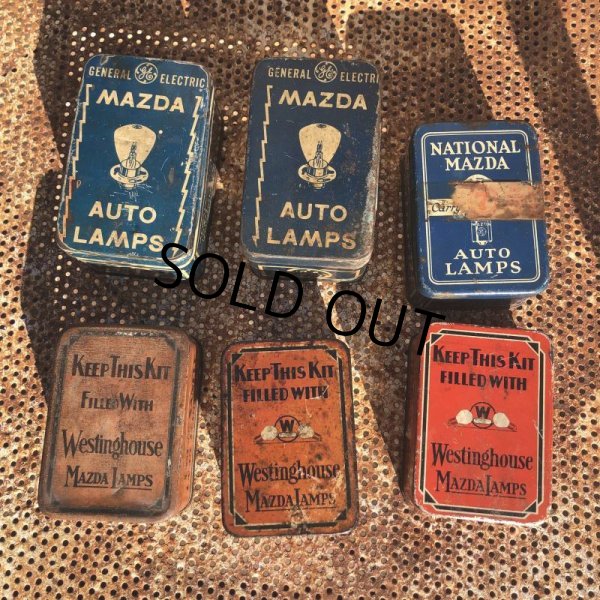 画像10: 30s Vintage Mazda Auto Lamp General Electric GE Tin (B624)  (10)