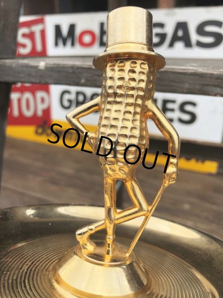 画像8: Vintage Mr Peanut Gold Tone Metal Snack Dish & Ashtray (B627) (8)