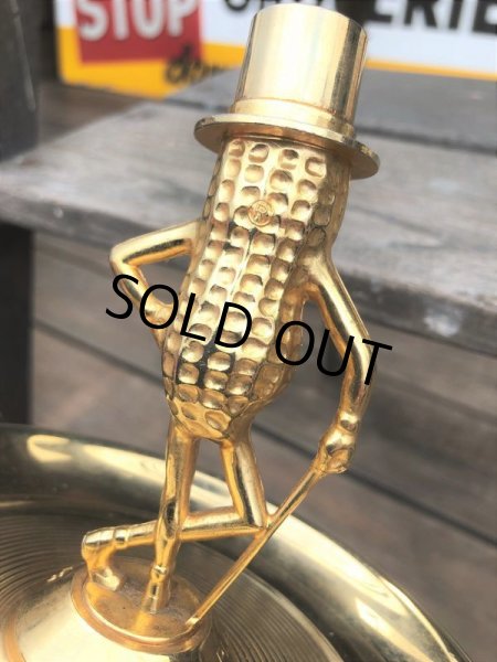 画像7: Vintage Mr Peanut Gold Tone Metal Snack Dish & Ashtray (B628) (7)