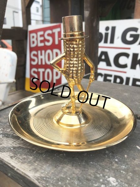 画像2: Vintage Mr Peanut Gold Tone Metal Snack Dish & Ashtray (B627) (2)