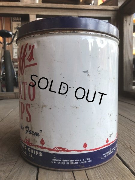 画像4: Vintage GROFF'S Potato Chips Tin Can (B640) (4)