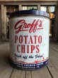 画像1: Vintage GROFF'S Potato Chips Tin Can (B640) (1)