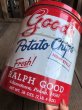 画像9: Vintage RALPH GOOD Potato Chips Tin Can (B639) (9)