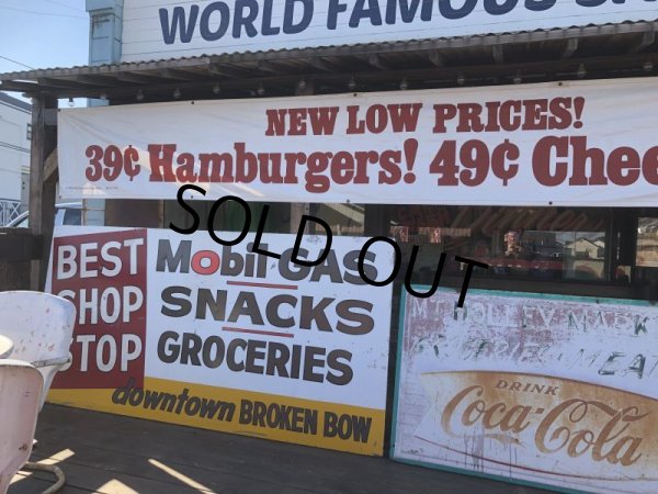 画像5: 80s Vintage Original McDonald's Hamburgers & Cheeseburgers Banner Sign (B641)  (5)