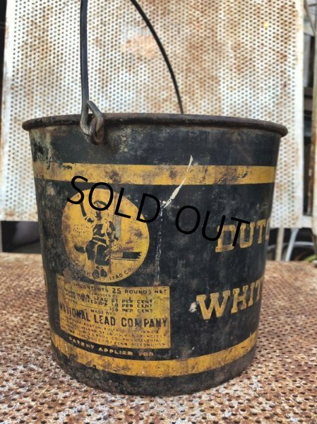 画像2: Vintage Dutch Boy Paint Pail Can 25 pound (B645) (2)