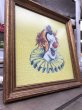 画像4: Vintage Clown cross-stitch W/Frame (B646) (4)