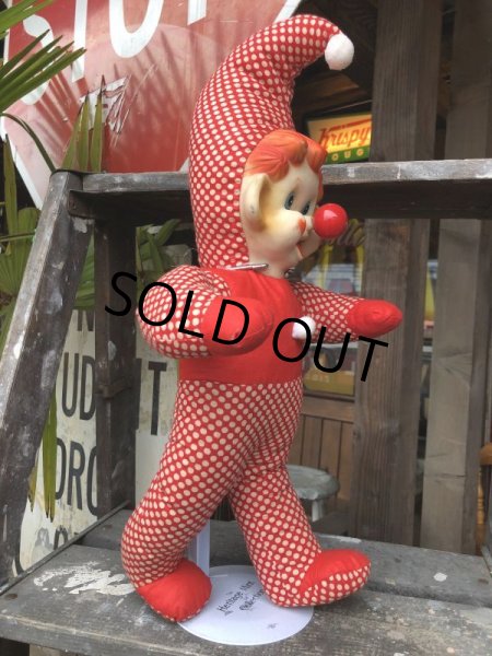 画像2: Vintage Musical Toy Clown Rubber Face Doll (B645) (2)