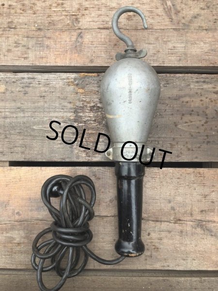 画像4: 30s Vintage Industrial Hanging Trouble Work Lamp Light (661) (4)