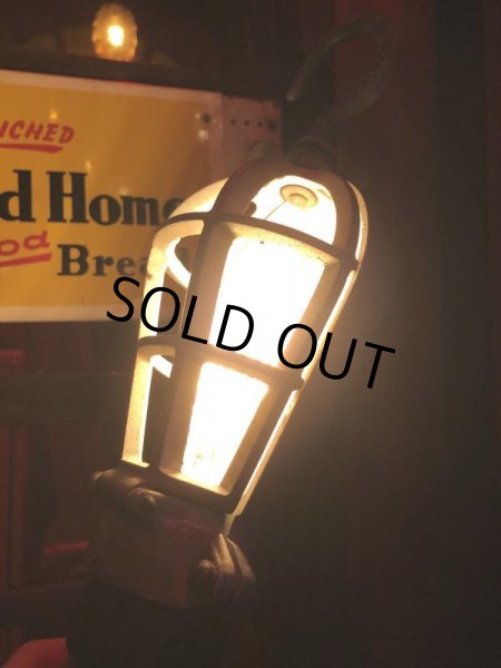 画像18: 30s Vintage Industrial Hanging Trouble Work Lamp Light (661) (18)