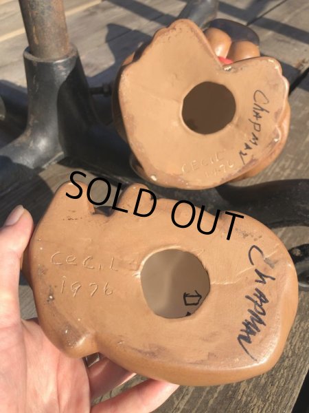 画像6: 70s Vintage Sad Big Eyes Basset Hound Dogs Ceramic Figurines (B662)  (6)