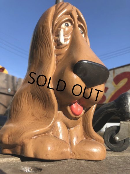 画像8: 70s Vintage Sad Big Eyes Basset Hound Dogs Ceramic Figurines (B662)  (8)