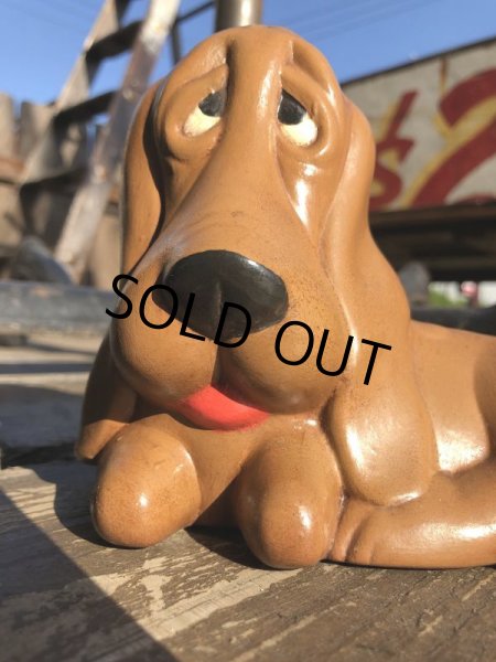 画像12: 70s Vintage Sad Big Eyes Basset Hound Dogs Ceramic Figurines (B662)  (12)