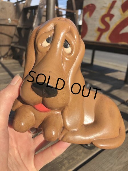 画像14: 70s Vintage Sad Big Eyes Basset Hound Dogs Ceramic Figurines (B662)  (14)