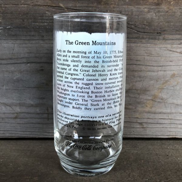 画像2: 70s Vintage Coca Cola Heritage Glass The Green Mountains (G031)   (2)