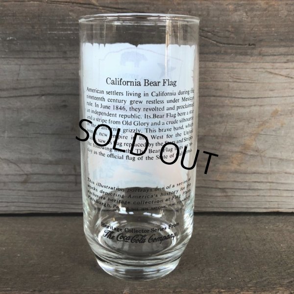 画像2: 70s Vintage Coca Cola Heritage Glass California Bear Flag (G026) 　 (2)