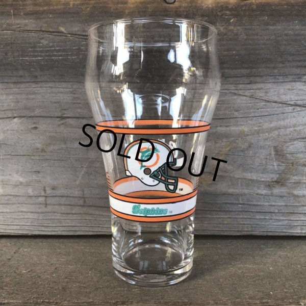 画像1: Vintage Coca Cola Glass NFL  Dolphins (G058) (1)