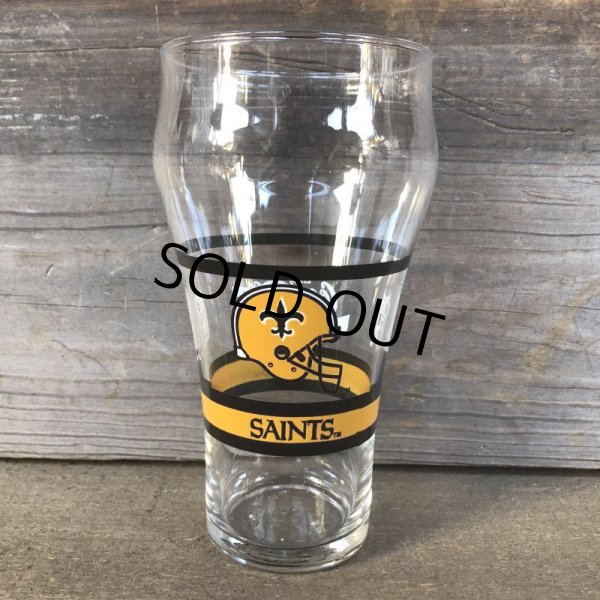 画像1: Vintage Coca Cola Glass NFL SAINTS (G061) (1)