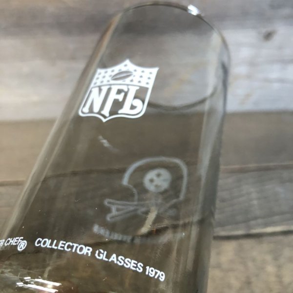 画像3: 70s Vintage BUGER SHEF Glass NFL  PITTSBURGH STEELERS (G053) (3)